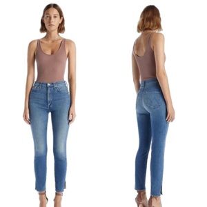 MOTHER Denim Blue The Swooner Ankle Slice Jeans size 25